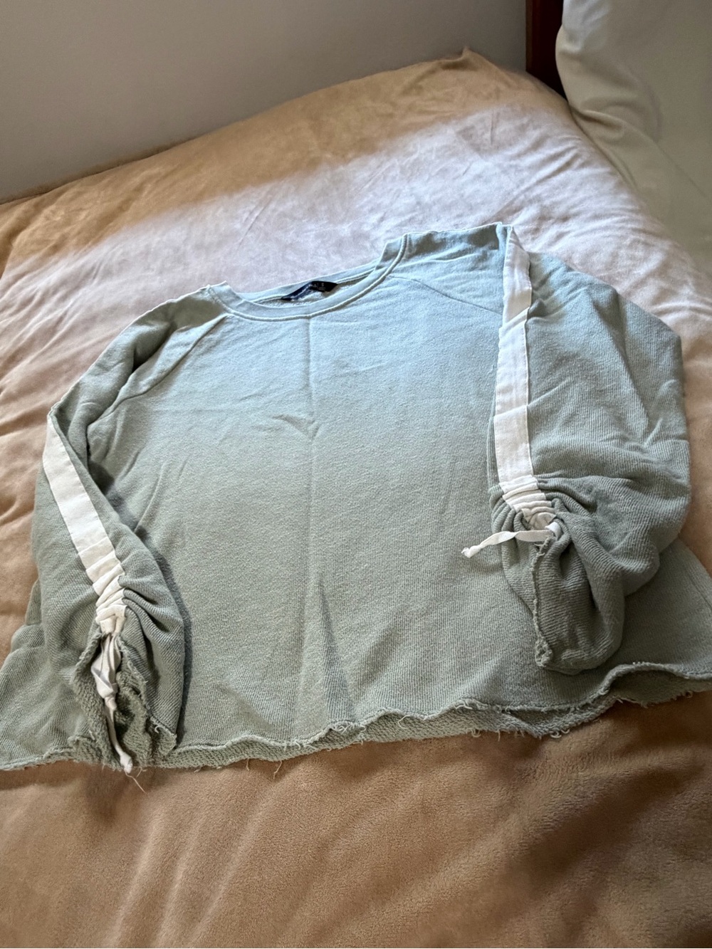 Abercrombie & Fitch Relaxed Sage Green Women's Long-Sleeve Top Small